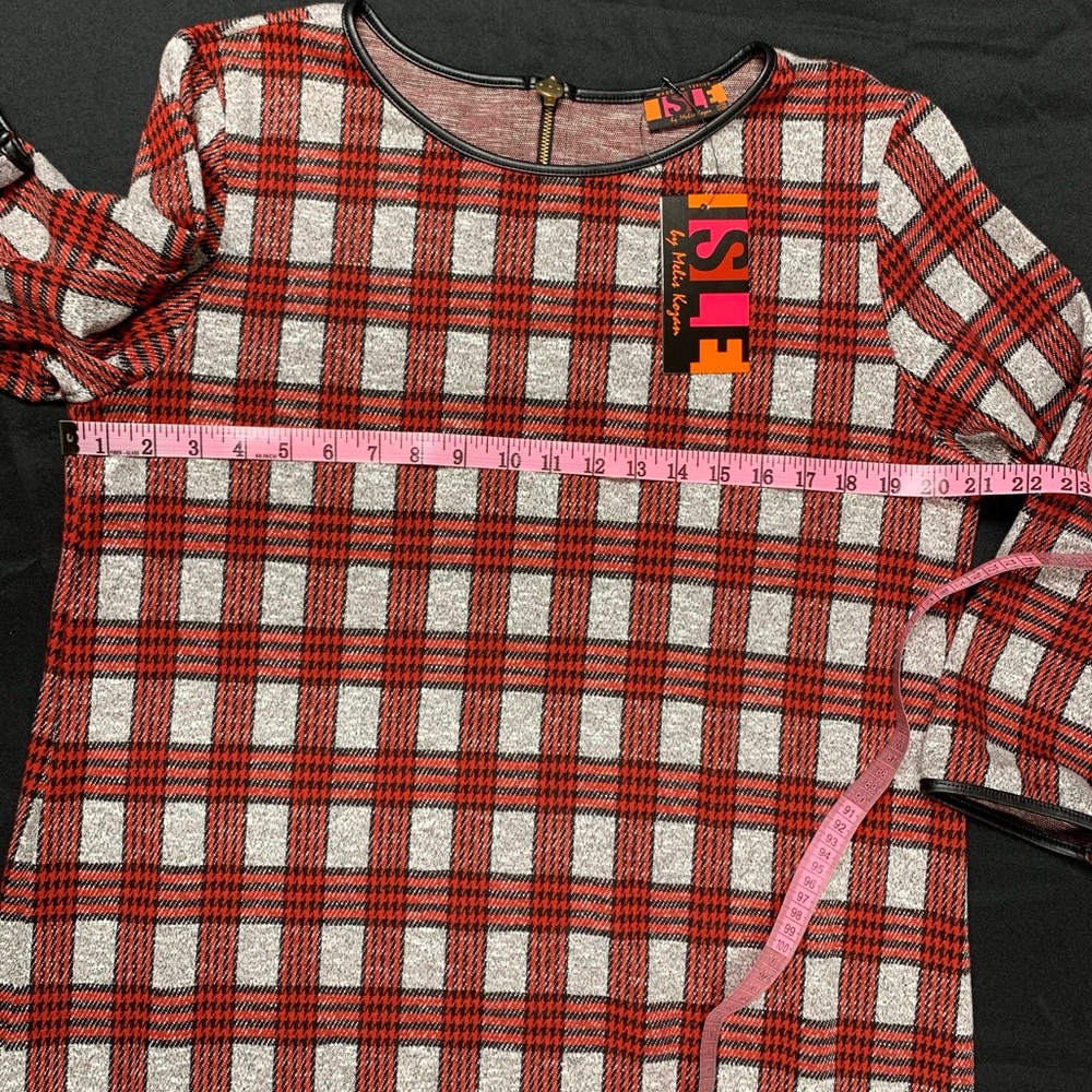NWT XL plaid dress ISL by Melissa Kozan - Picture 5 of 10